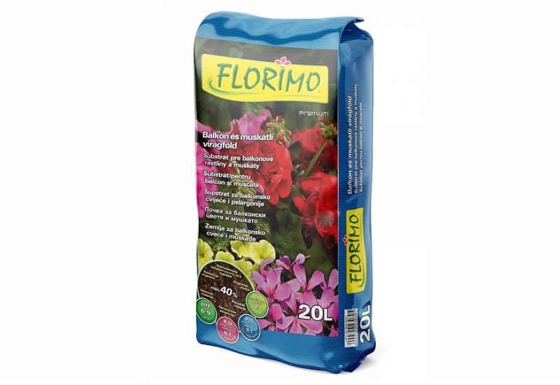 FLORIMO® SUBSTRÁT PRO BALKONOVÉ ROSTLINY A MUŠKÁTY