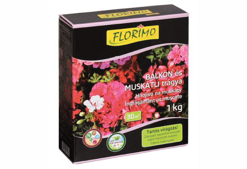 FLORIMO® HNOJIVO NA MUŠKÁTY A BALKONOVÉ ROSTLINY